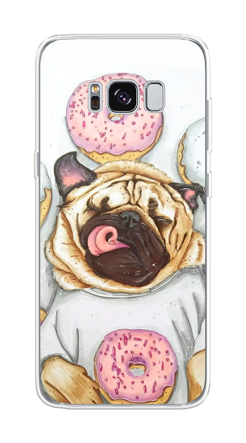 

Чехол на Samsung Galaxy S8 "Счастливый мопс", Розовый;бежевый;коричневый, 24750-1