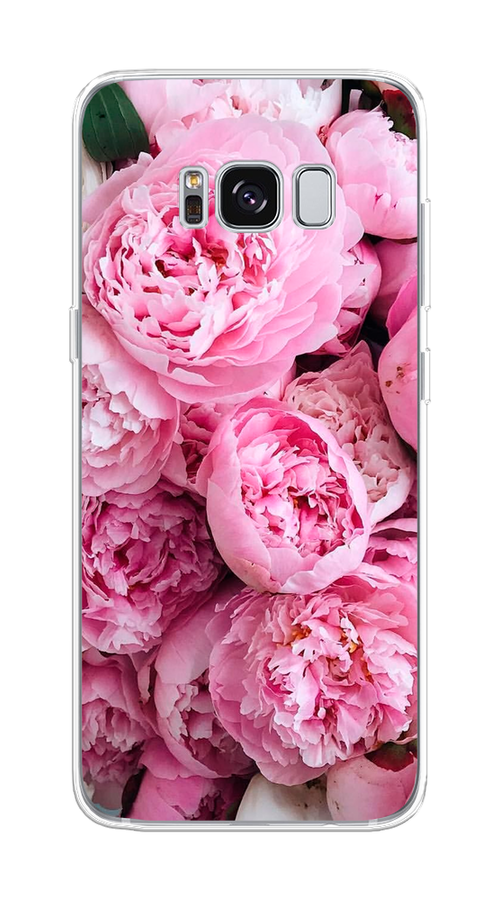 

Чехол на Samsung Galaxy S8 "Розовые пионы", Бежевый;розовый, 24750-2
