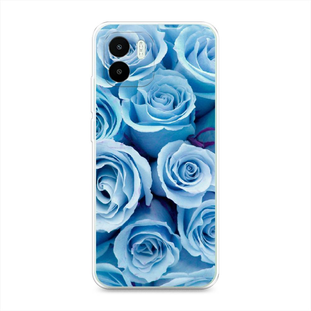 

Чехол Awog на Redmi A1 / Редми A1 "Лазурные розы", Голубой