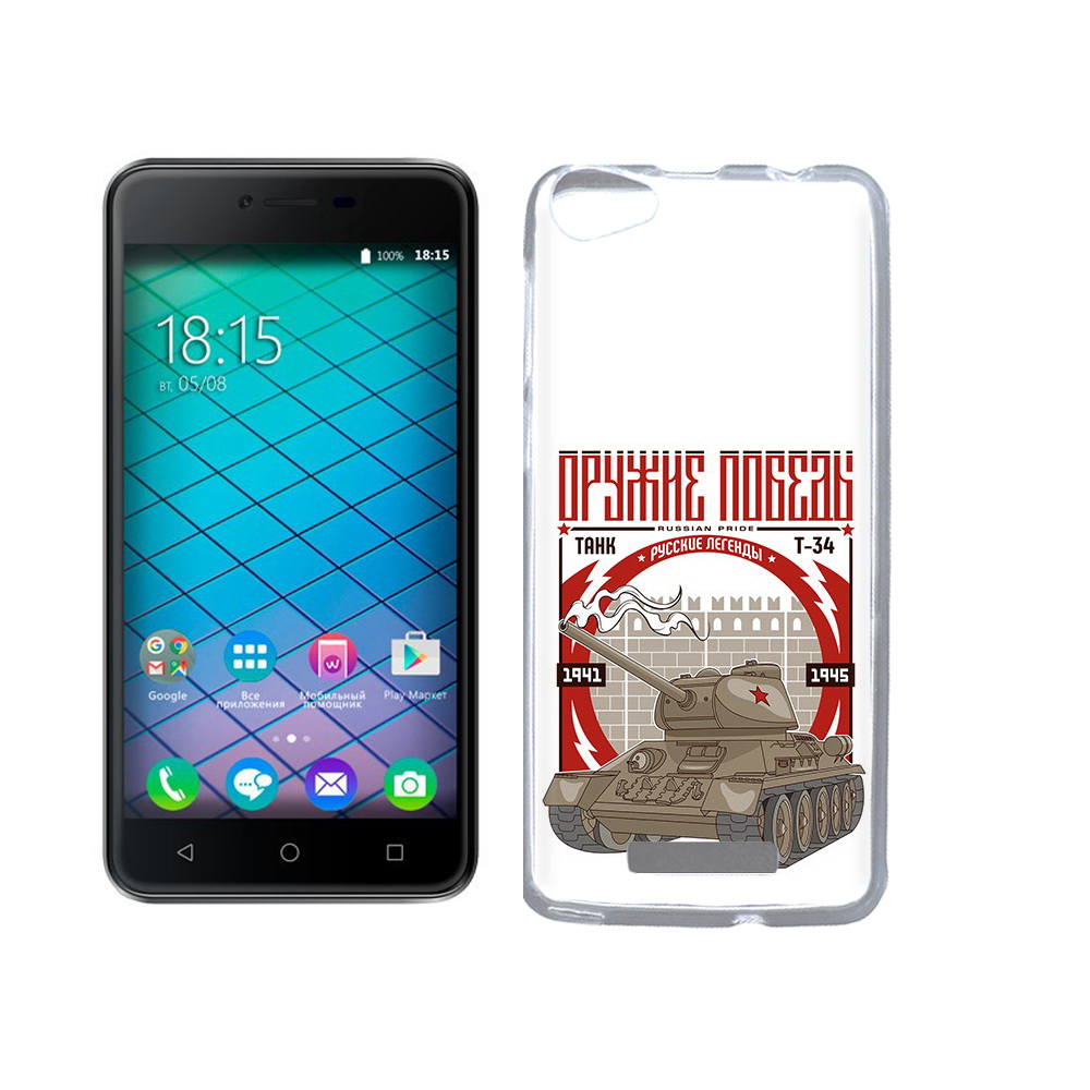 

Чехол MyPads Tocco для BQ 5059 Strike Power Оружие победы, Прозрачный, Tocco