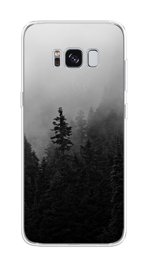 

Чехол на Samsung Galaxy S8 "Туманный лес", Серый;черный, 24750-2
