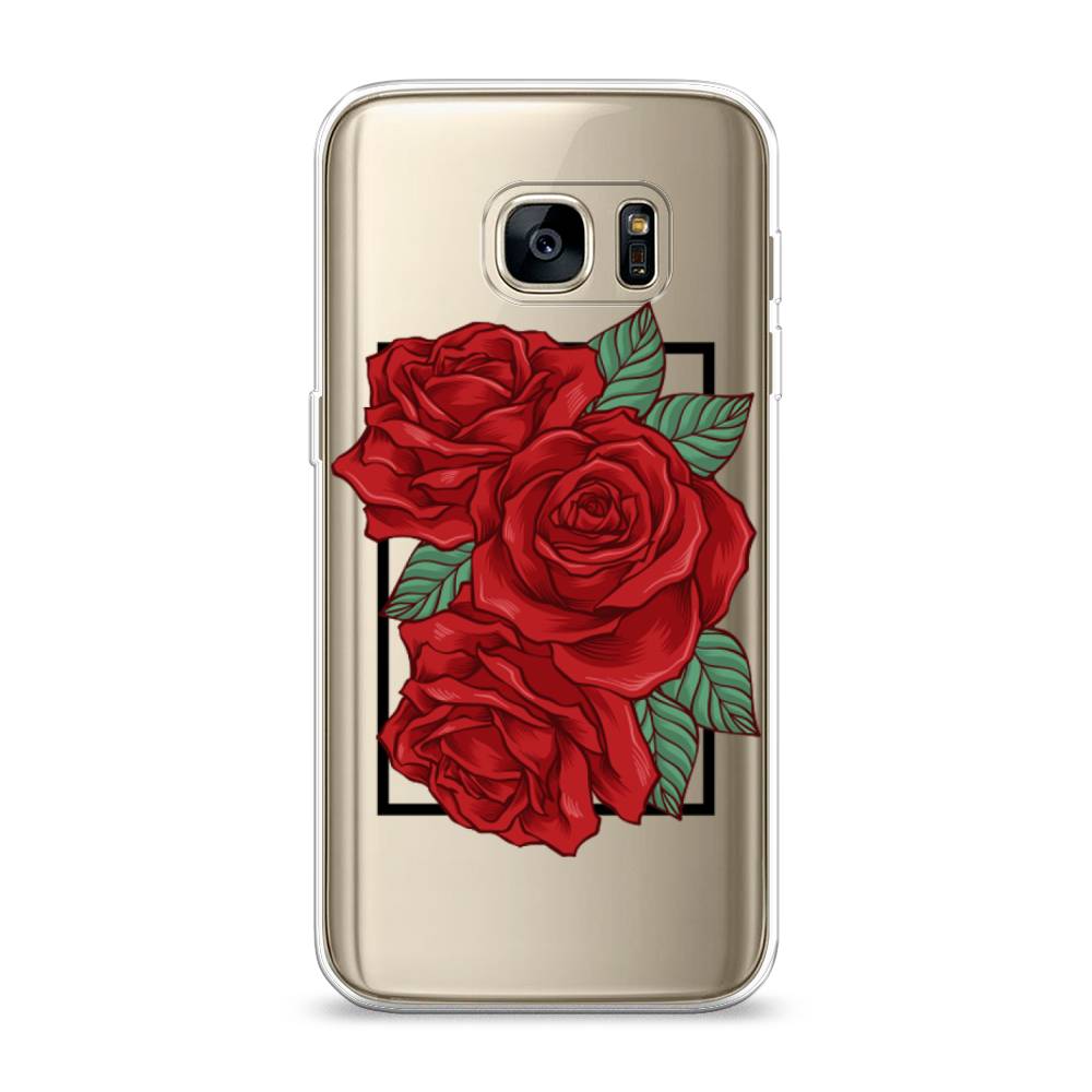 

Чехол на Samsung Galaxy S7 "Три алые розы", Красный, 24550-2