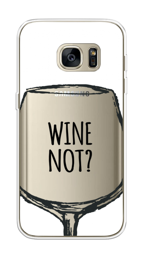

Чехол на Samsung Galaxy S7 "Wine not white", Белый, 24550-6