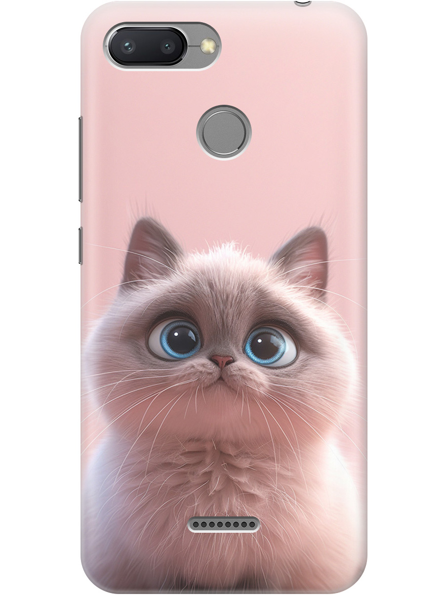 

Силиконовый чехол на Xiaomi Redmi 6 с принтом "Милейший котик", Прозрачный;розовый;серый, 718587011