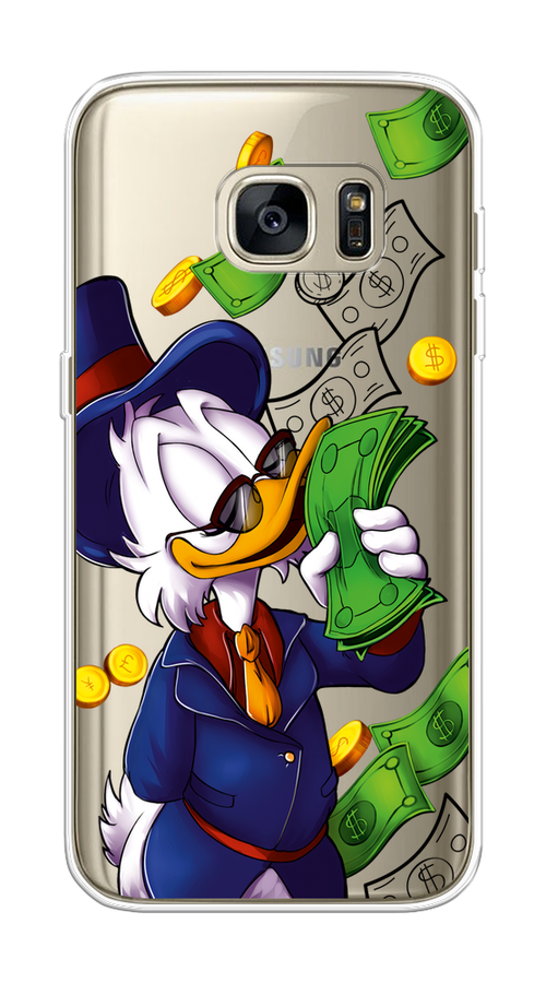 

Чехол на Samsung Galaxy S7 "Scrooge McDuck with Money", Синий;зеленый;белый, 24550-6