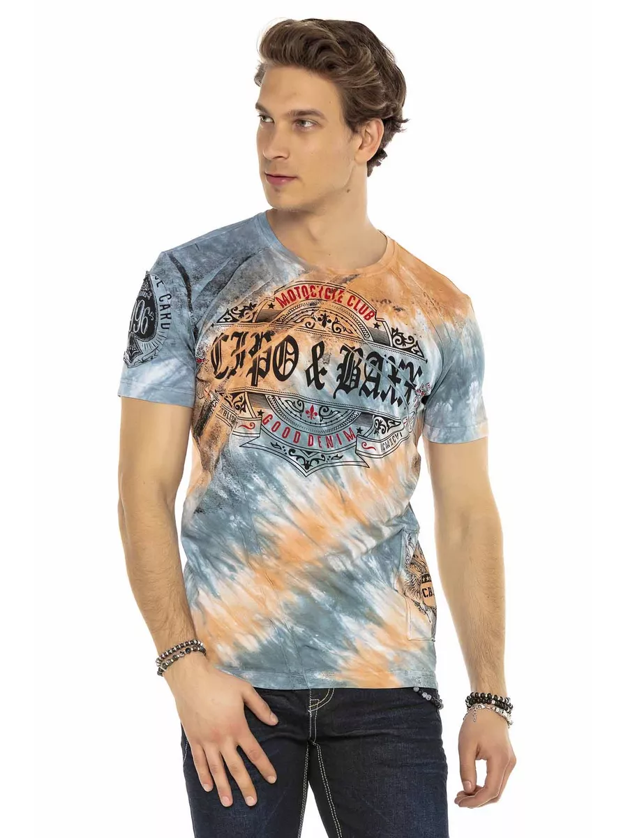 Футболка мужская Cipo & Baxx CT584 оранжевая XXL