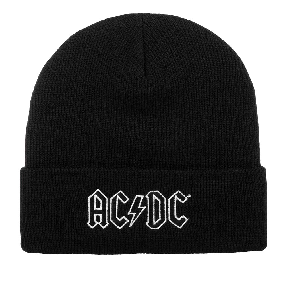 Шапка бини унисекс AMERICAN NEEDLE 21019A-ACDC ACDC Cuffed Knit черная, one size