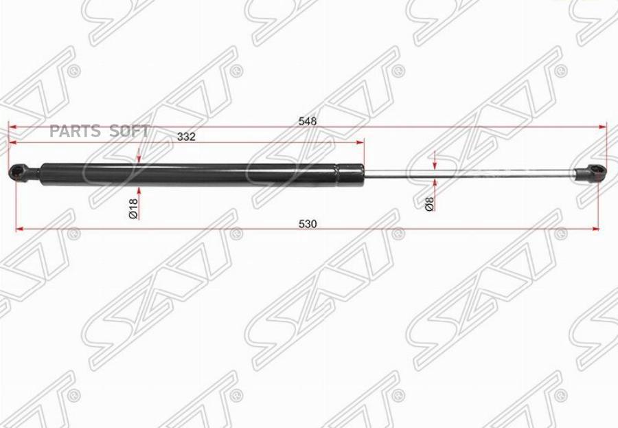 

Амортизатор Крышки Багажника Peugeot 308 Sw 07-/Ssangyong Kyron 05- SAT ST8731Q7