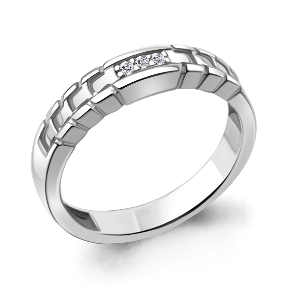 Кольцо из серебра с фианитом Aquamarine Aquamarine 67275А_925_р р. 19,5