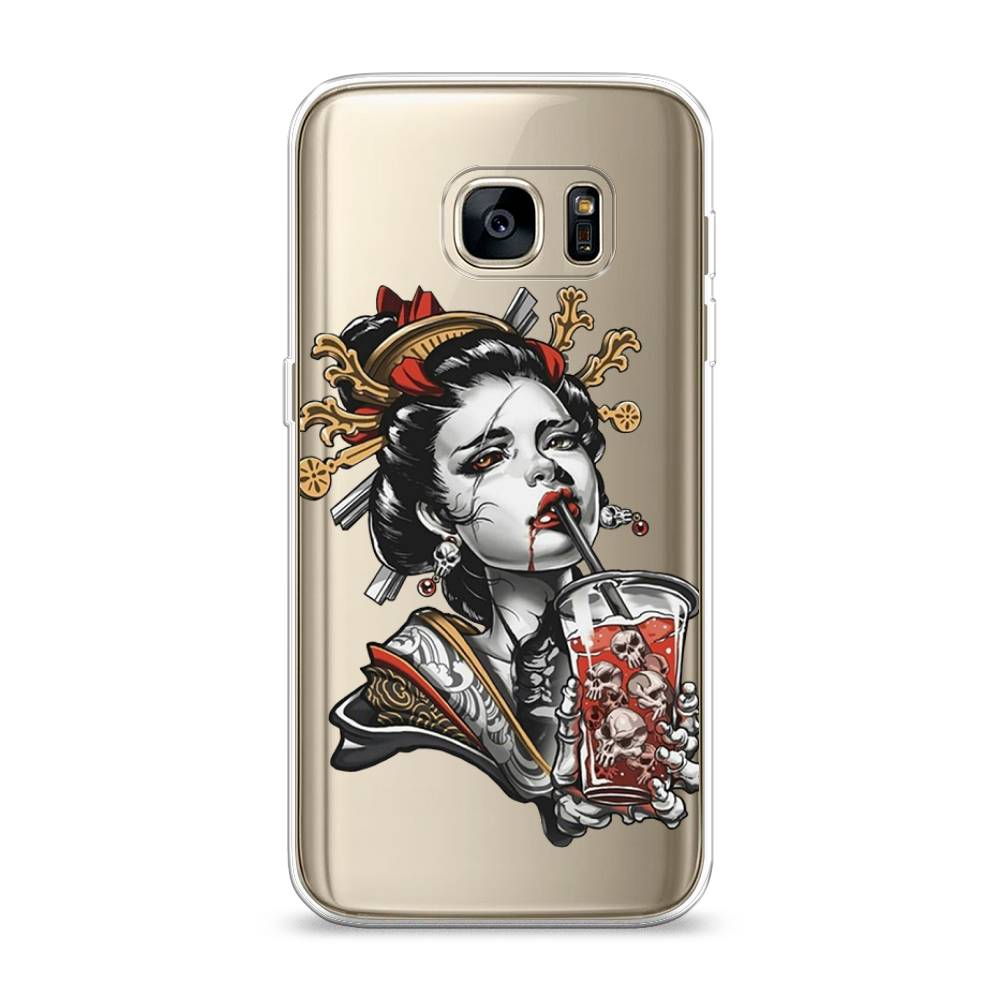 

Чехол на Samsung Galaxy S7 "Опасная гейша", Красный;черный;серый, 24550-4