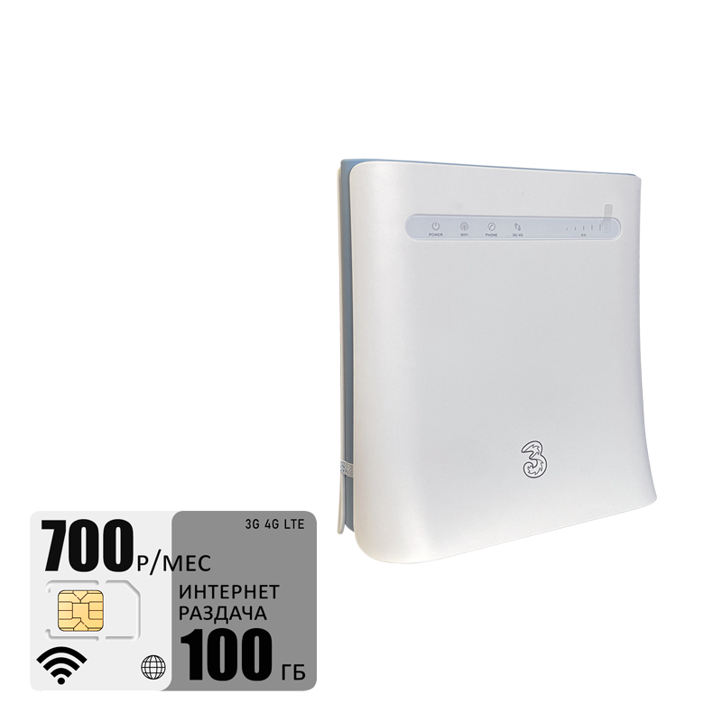 

Wi-Fi роутер ZTE MF286D (router-MF286D-tele2-100gb-pro-sb), MF286D