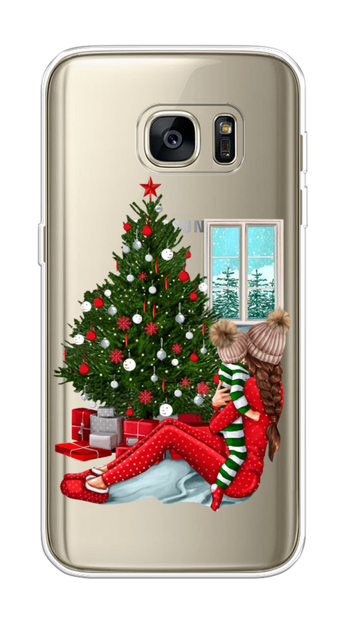 

Чехол на Samsung Galaxy S7 "Новый год с мамой", Красный;зеленый;голубой, 24550-6