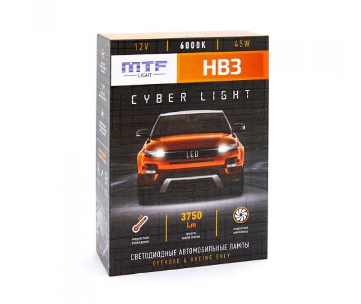 

Светодиодные лампы MTF НB3 Cyber Light 6000К, Cyber Light