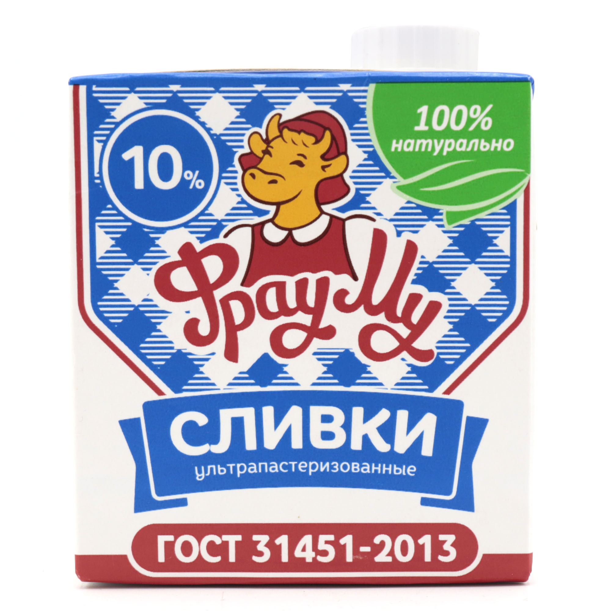 

Сливки питьевые Фрау Му ультрапастеризованные 10% БЗМЖ 450 мл