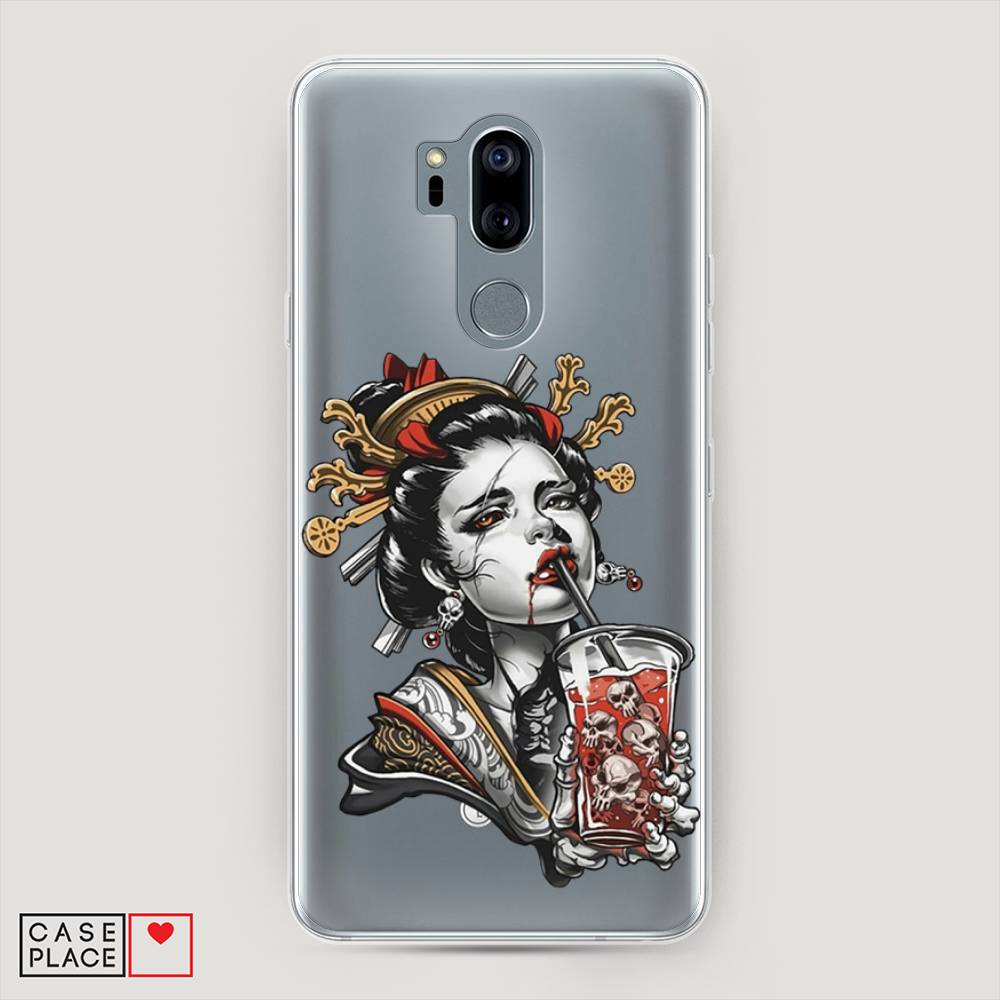 

Чехол на LG G7 ThinQ "Опасная гейша", Красный;черный;серый, 83450-4