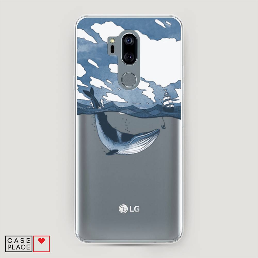 

Чехол на LG G7 ThinQ "Большой кит", Синий, 83450-1