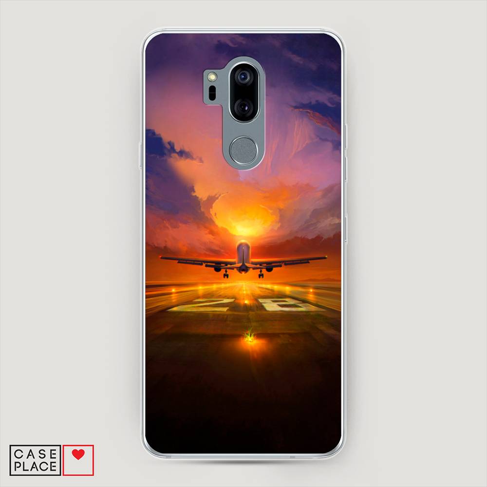 

Чехол на LG G7 ThinQ "Самолет на посадке", Оранжевый;синий, 83450-6