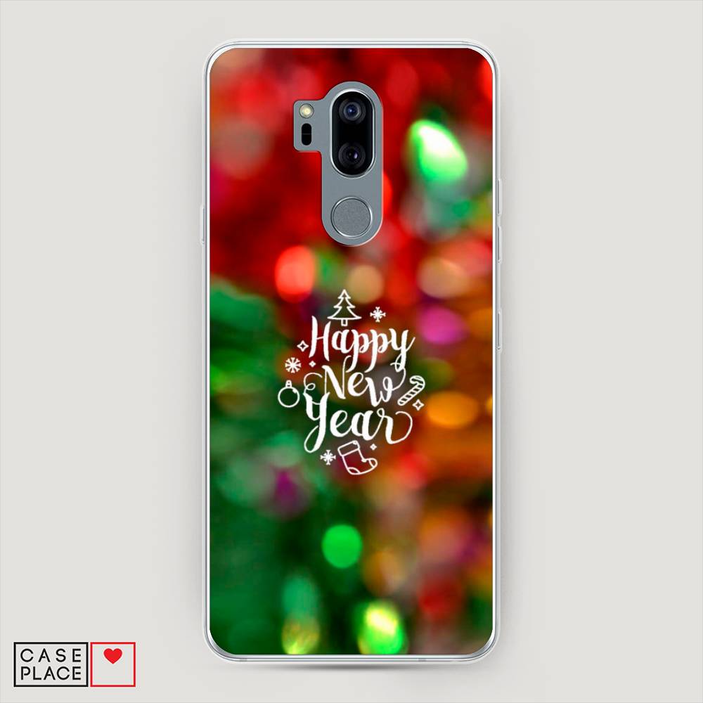 

Чехол на LG G7 ThinQ "Новый Год на елке", Зеленый;красный;желтый, 83450-5