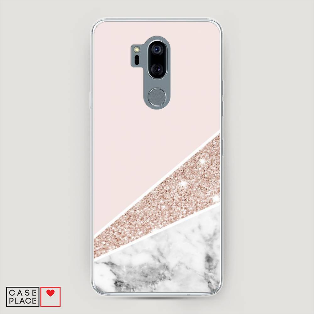 

Чехол на LG G7 ThinQ "Блестящий розовый мрамор", 83450-3