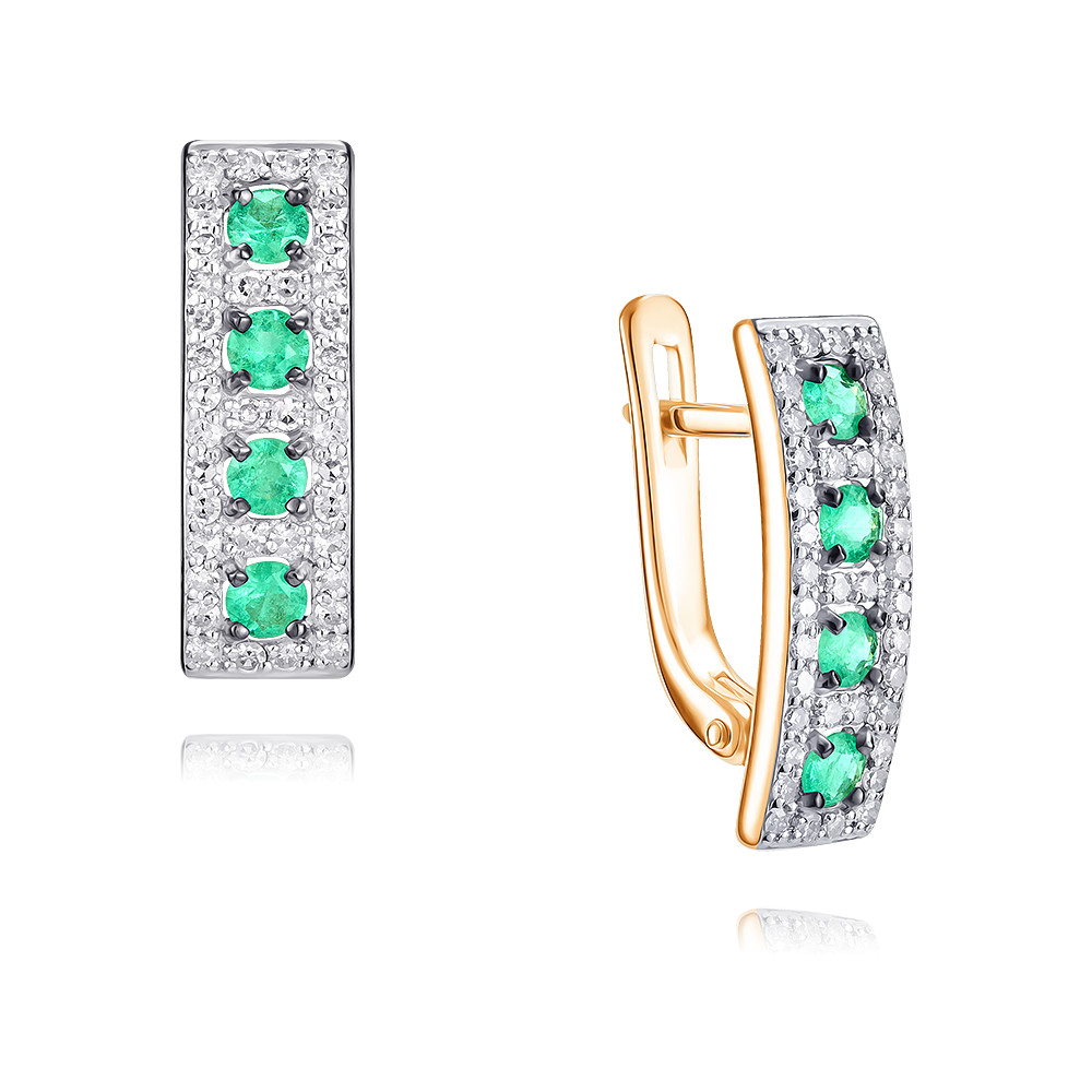 

Серьги из красного золота ADAMAS 24040152/01-А50Д-433, изумруд/бриллиант, 24040152/01-А50Д-433