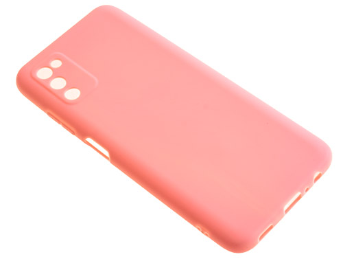 фото Силиконовый чехол tpu case матовый для samsung a03s розовый pc