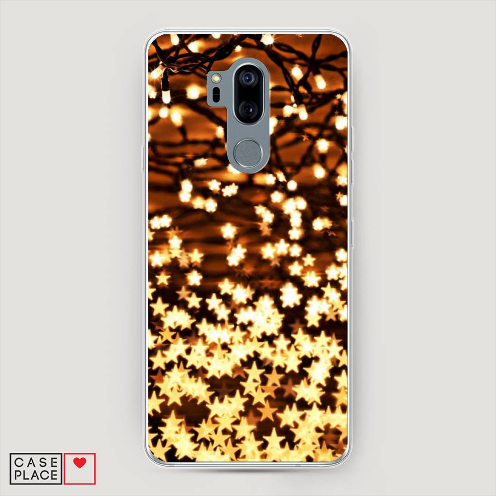 

Чехол на LG G7 ThinQ "Новогодняя гирлянда", Золотистый, 83450-5