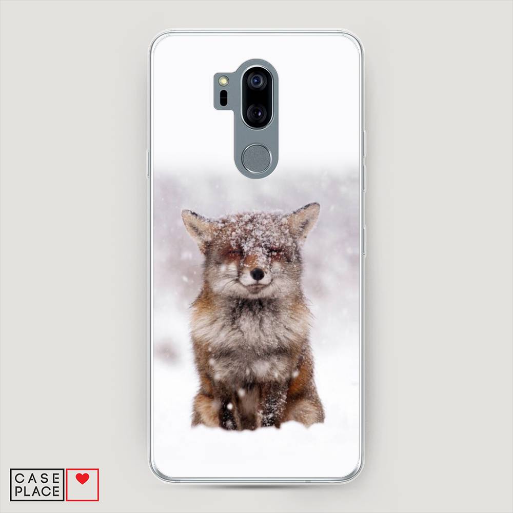 

Чехол на LG G7 ThinQ "Зимняя лиса", Белый;серый;коричневый, 83450-1