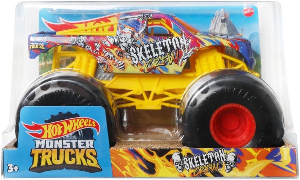 

Машинка Hot Wheels Monster Trucks Skeleton Crew HWG79, Разноцветный