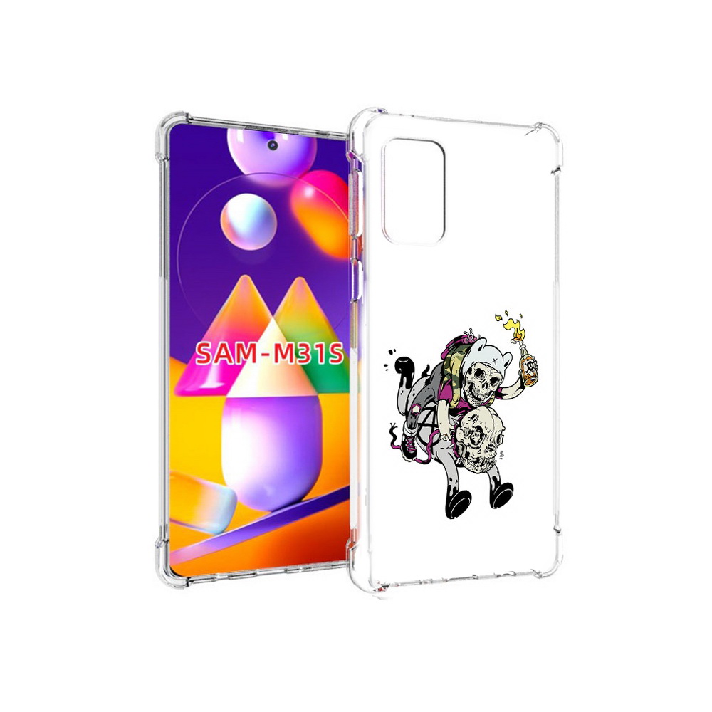 

Чехол MyPads Tocco для Samsung Galaxy M31s время приключений скелеты (PT152186.489.277), Прозрачный, Tocco