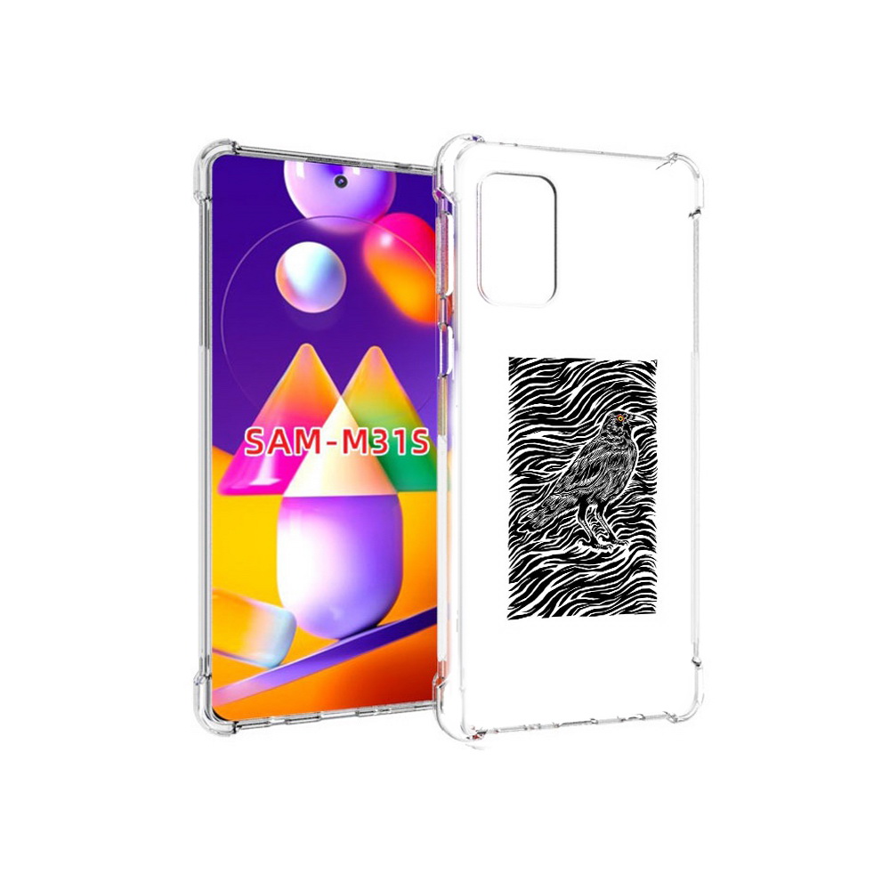 

Чехол MyPads Tocco для Samsung Galaxy M31s ворон в абстракции (PT152186.489.272), Прозрачный, Tocco