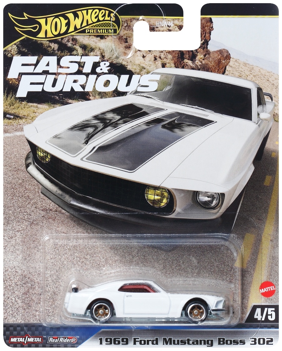 

Машинка Hot Wheels Fast&Furious 1969 Ford Mustang Boss 302 HYP71, Белый