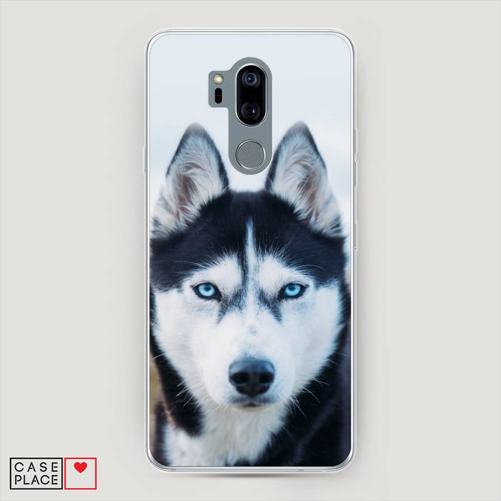 

Чехол на LG G7 ThinQ "Хаски 2", Синий;белый, 83450-1