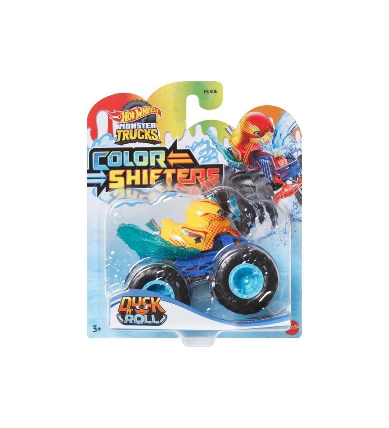 

Машинка Hot Wheels Color Shifters Duck'n Roll оранжевая, HVH84, Желтый;голубой