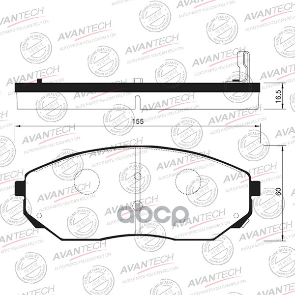 

Тормозные колодки AVANTECH дисковые av116