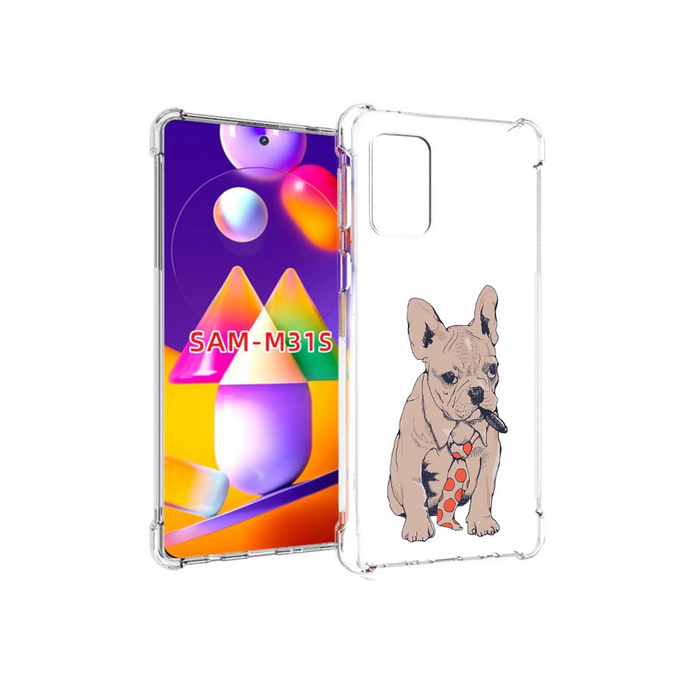 

Чехол MyPads Tocco для Samsung Galaxy M31s бульдог с сигарой (PT152186.489.250), Прозрачный, Tocco
