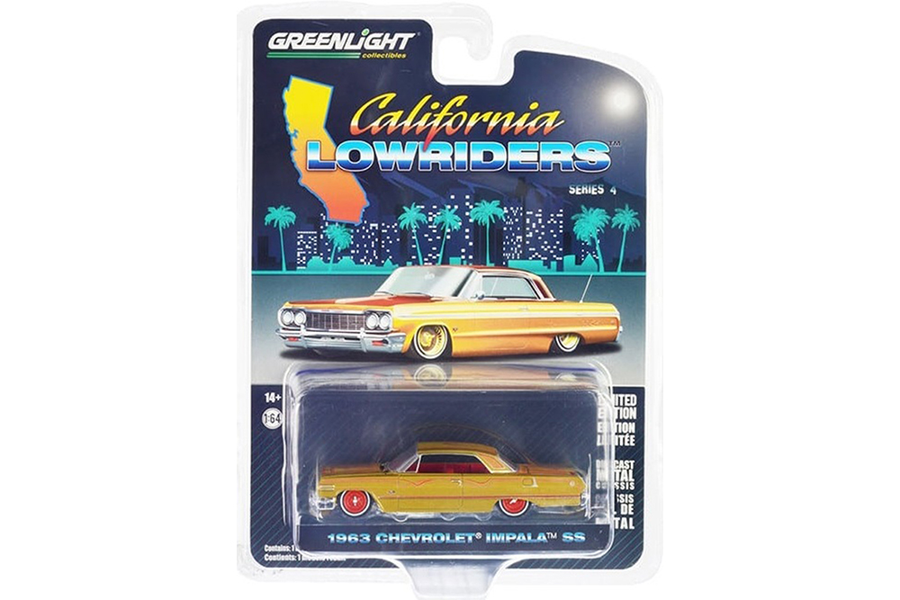 

Модель коллекционная GREENLIGHT Chevrolet impala ss 1963 gold metallic/red solid