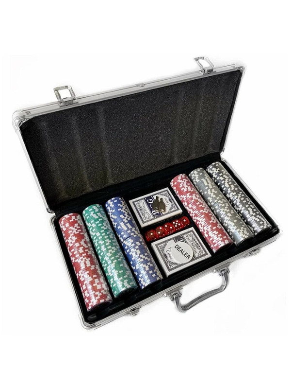 фото Набор для покера в металлическом кейсе, 300 фишек без номинала urm