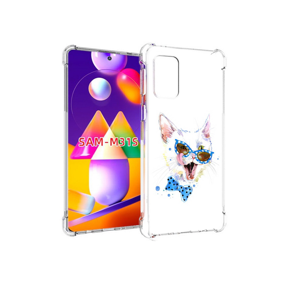 

Чехол MyPads Tocco для Samsung Galaxy M31s белый кот (PT152186.489.229), Прозрачный, Tocco