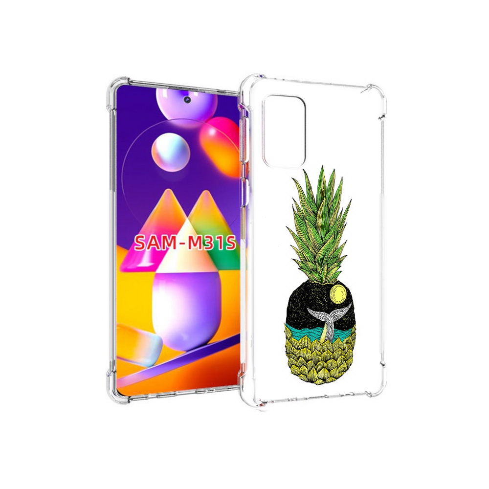 

Чехол MyPads Tocco для Samsung Galaxy M31s ананас с китом (PT152186.489.220), Прозрачный, Tocco