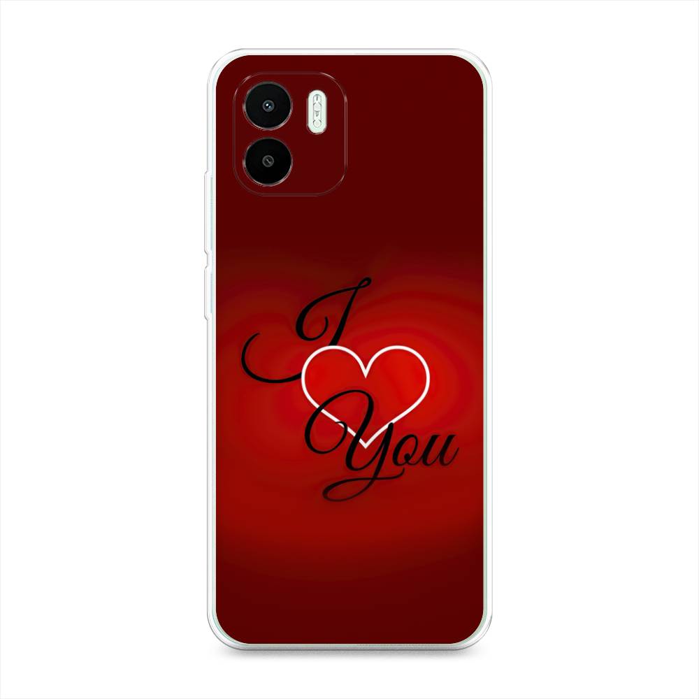 

Чехол Awog на Redmi A1 / Редми A1 "I love you 3", Красный;черный