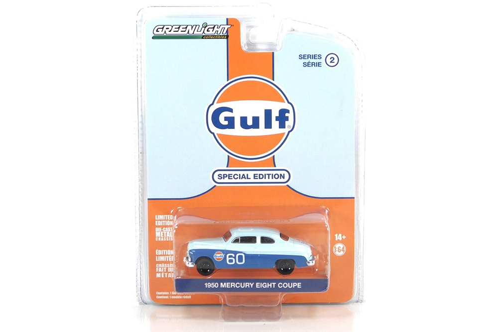 

Модель коллекционная GREENLIGHT Mercury eight coupe #60 "gulf oil" 1950, Голубой