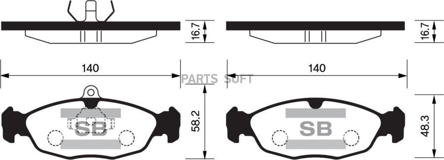 

Тормозные колодки Sangsin brake SP1220