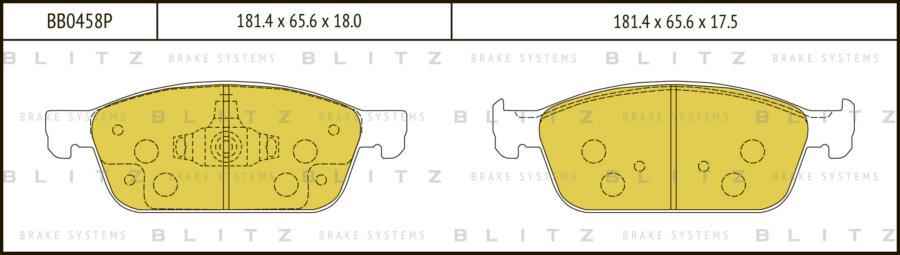 

Тормозные колодки Blitz BB0458P