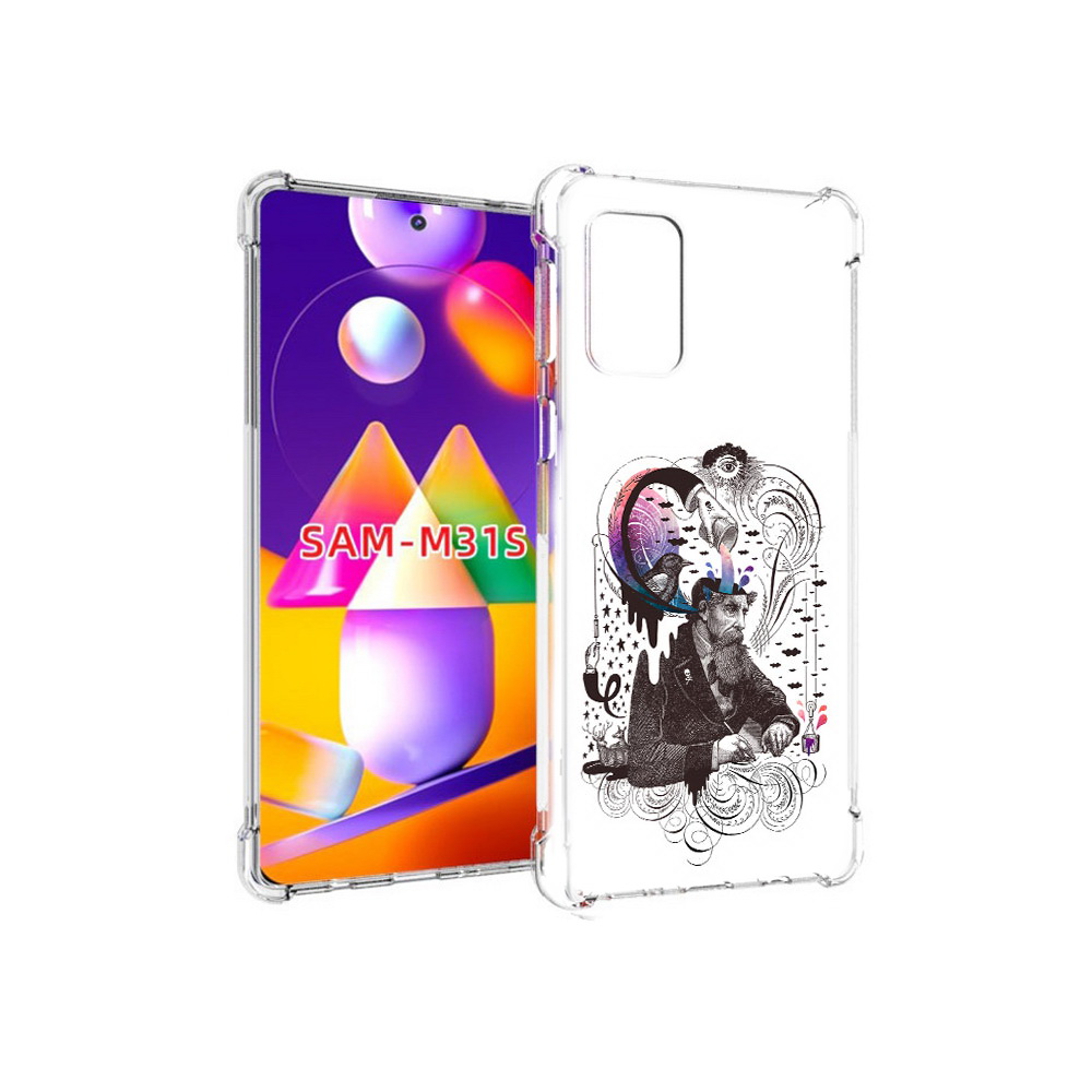 Чехол MyPads Tocco для Samsung Galaxy M31s абстракция думающий мужчина (PT152186.489.210)