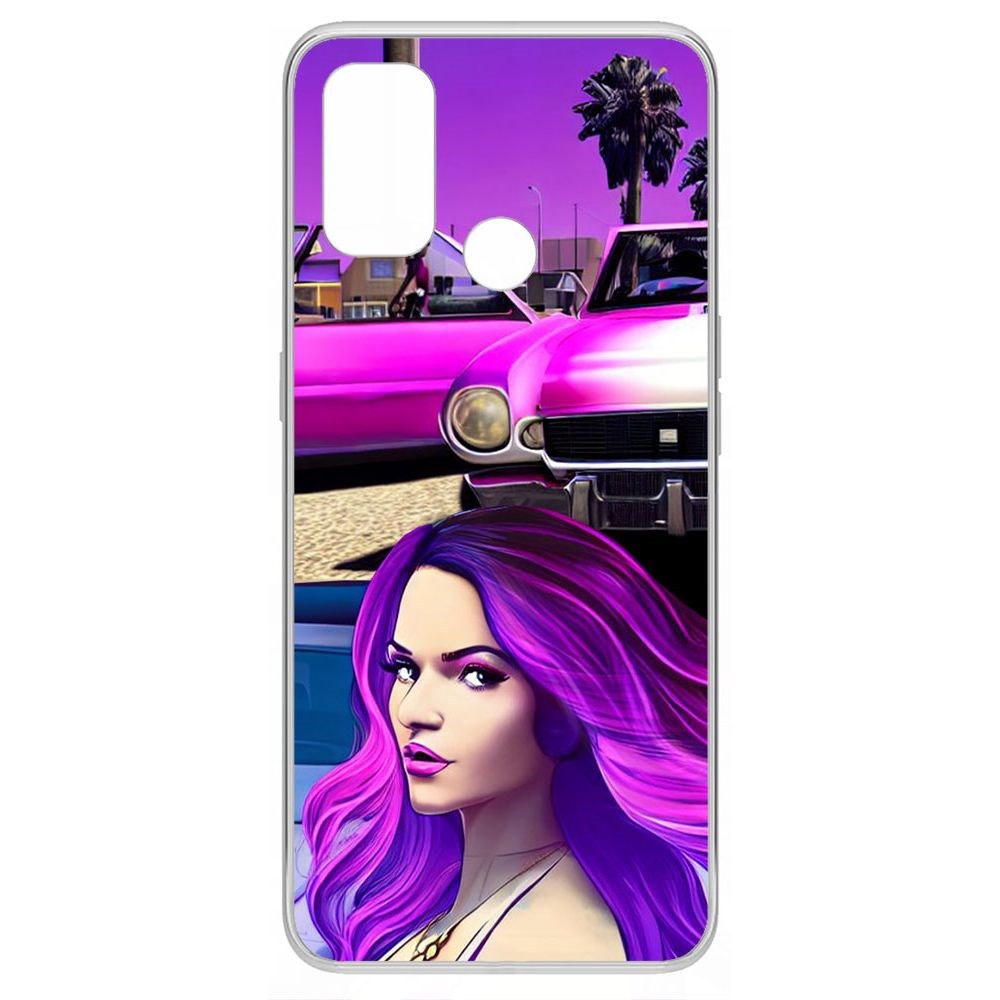 

Чехол-накладка Krutoff Clear Case Жизнь в розовом для Oppo A33 (2020), Прозрачный
