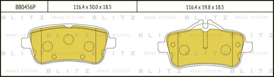 

Тормозные колодки Blitz BB0456P