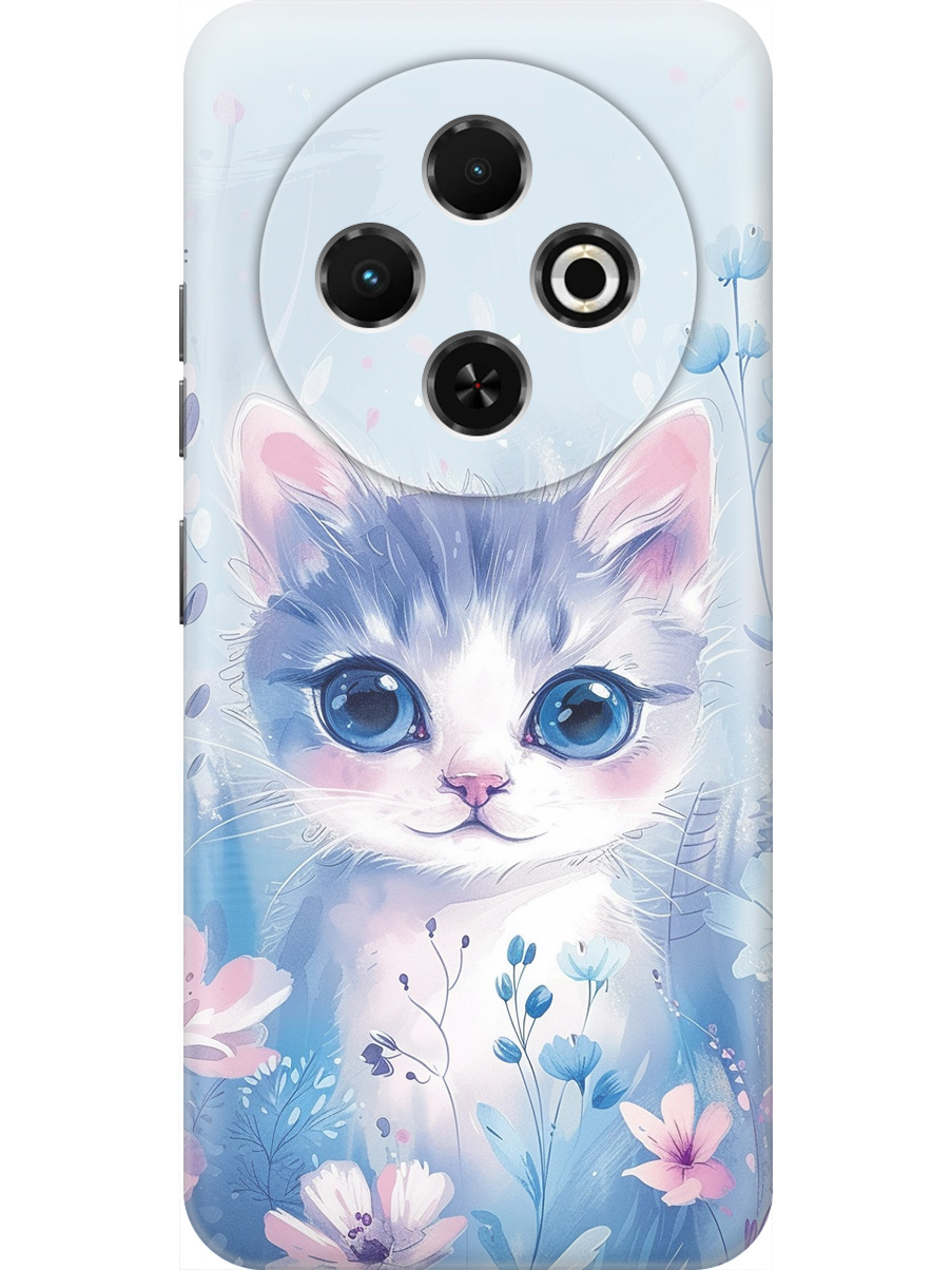 

Силиконовый чехол на Tecno Spark 30C с принтом "Котик в цветах", Прозрачный;белый;голубой;розовый, 786716312