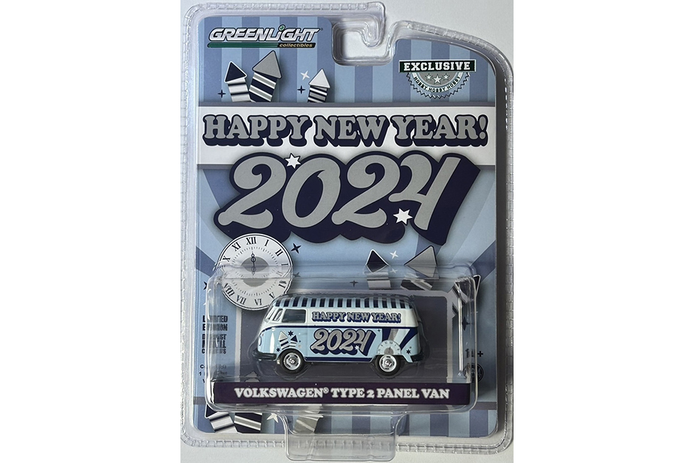 

Модель коллекционная GREENLIGHT Vw volkswagen T1 van "new year 2024", Голубой
