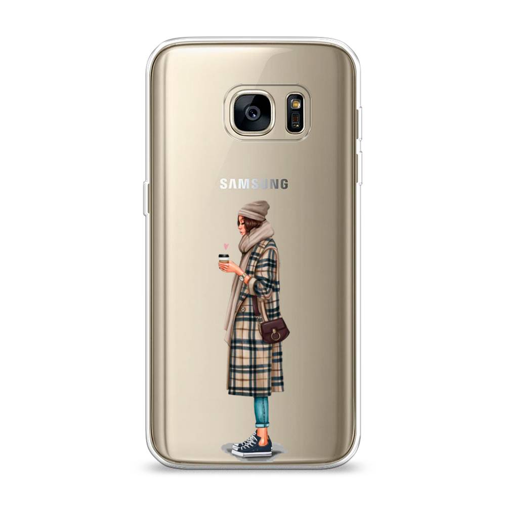 

Чехол на Samsung Galaxy S7 "Утренний кофе", Коричневый;бежевый, 24550-6