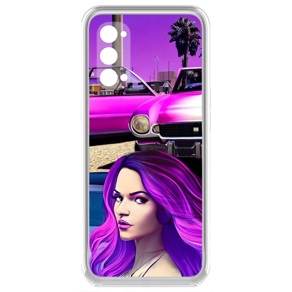 

Чехол-накладка Krutoff Clear Case Жизнь в розовом для Oppo Reno4 Pro 5G, Прозрачный